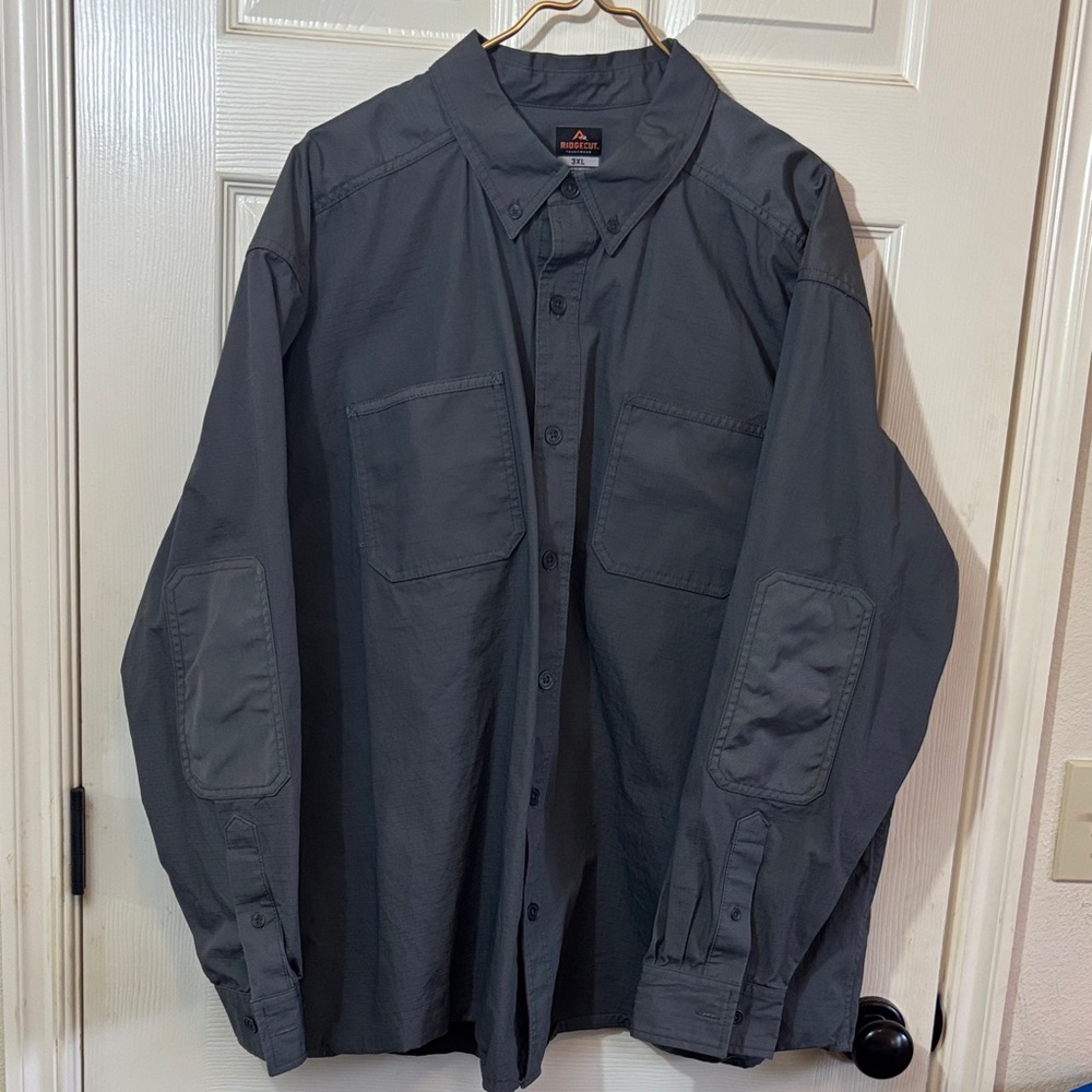 Ridgecut Toughwear Men's Gray Button-Up tactical like 3XL